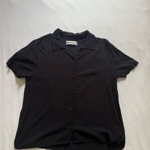 Urban Outfitters Black Button-Up Shirt